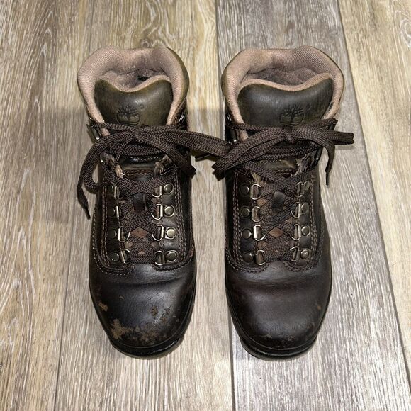 Timberland Hiking Boots Womens US Size 6.5 Leather Hiking Lace Up 95310 VINTAGE - Picture 4 of 14